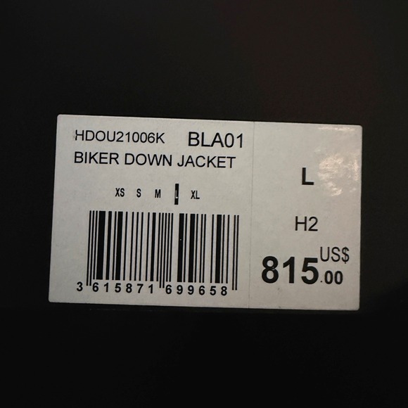 The Kooples Paris Mens Black Leather & Down Biker Hooded Jacket Size L MSRP $810 - Picture 2 of 16